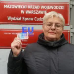 Валентина в ужонде Мазовецком получила карту Сталего побыту с EU For You